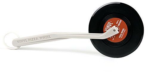 TRIXES Rotella Taglia Pizza - a Forma di Disco in Vinile - Stile Vintage - Utensile da Cucina