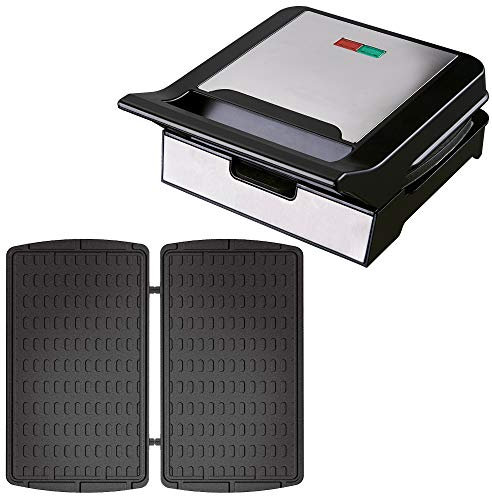 Syntrox Germany Waffeleisen Thin Waffle Maker MM-1400W mit herausnehmbaren Backplatten
