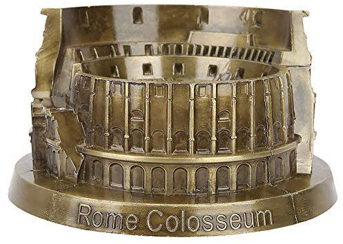 Pssopp Coliseo de Roma Modelo de Metal en Miniatura Coliseo Romano Retro Arquitectura Antigua de Bronce para artesanía Hecha a Mano decoración del hogar Escultura