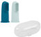 Nattou Babyzahnbürste aus Silikon, 2x Fingerzahnbürste für Babys und Kleinkinder, 1x Schutzhülle, BPA-frei, Silicon, Blau