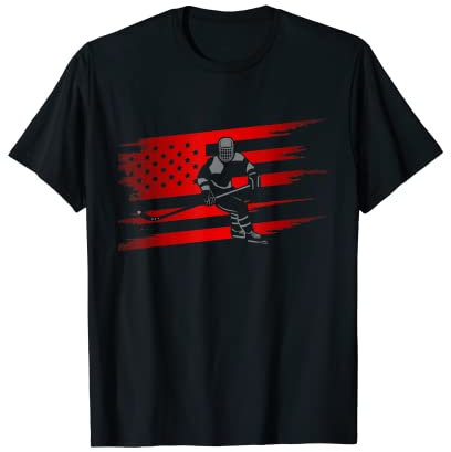 Amerikanische Flagge Hockeybekleidung – Hockey T-Shirt