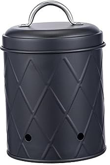 MagiDeal Pot à Pommes de Terre, Oignons et Ail, Boîte en Métal Respirant, Boîte de Rangement pour Légumes, Seau Alimentaire pour Pique-Nique, Activités de, Noir Style C