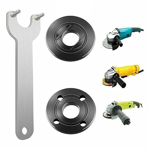 Angolare con Flangia per Smerigliatrice Dado di Bloccaggio in Metallo Accessori Per Smerigliatrici Angolari e 2 Dadi Flangiati Per diversi modelli di smerigliatrici angolari(argento)