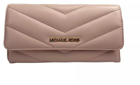 Michael Kors Geldbörse für Damen, Jet Set, Reise-Kollektion, dreifach gefaltete Geldbörse für Damen, Powder Blush, Casual