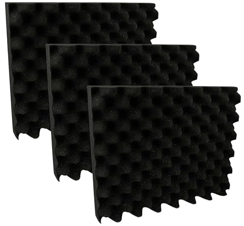 vhbw 3X Deckelpolster kompatibel mit Makita MakPac (Größe 1 bis 4) Werkzeugkoffer - Genoppt, Schaumstoff, Weich