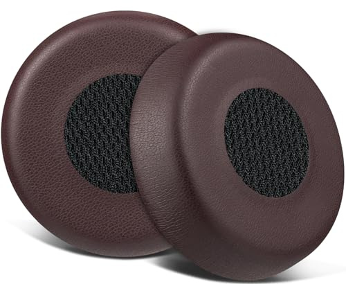 SOULWIT Mousse Coussin Coussinets pour Jabra Evolve 75(75UC 75MS 75SE) stéréo Bluetooth sans Fil Casque, Coussinets d'oreille avec Mousse d'isolation Acoustique Haute densité, Cuir protéiné Plus Doux