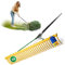 Novatool 2er Set Gartenrechen mit Grasfang-Vorrichtung, 32 Zinken und 4tlg Steck- & Schraubstiel, Arbeitsbreite 64,5 cm, Rechen aus Kunststoff und Metall, Laubsammler, Laubrechen, Rasenrechen, Gelb