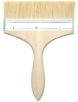 Pinceles de Pintura, Pincel Plano Profesionales, Pincel Fino Pintura Universal Cepillos Cepillo para Aceite Acrílico Grandes Superficies Pinturas de Tiza Madera Exterior Muebles Valla Pared (Marrón)