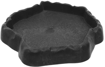 Abaodam Ciotola Angolare per Acqua e Cibo Rettili in Effetto Roccia Base Antiribaltamento e Antispill per Tartarughe Gechi e Lucertole Facile da Pulire