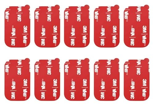 APPS2Car 3 m VHB nastro adesivo biadesivo di ricambio, 10 pezzi, cuscinetti adesivi per cruscotto per supporto magnetico auto, dashcam, supporti per casco GoPro
