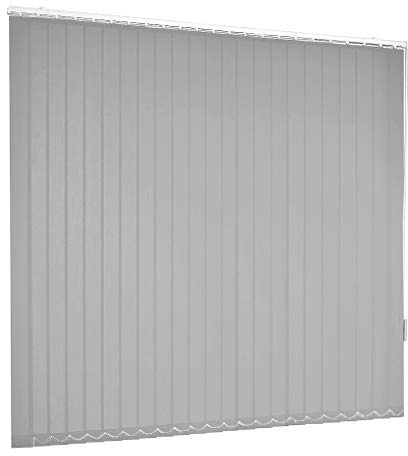Lamellenvorhang Vertikaljalousie Grau Hellgrau Lamellen Fenster Rollo Breite 100-250 cm Höhe 150-250 cm Vorhang Flächenvorhang Schiebevorhang Streifenvorhang blickdicht halbtransparent (150 x 190 cm)