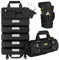 Grand sac à outils enroulable avec 13 poches, sac de rangement portable robuste pour hommes, mécaniciens, électriciens et amateurs, noir