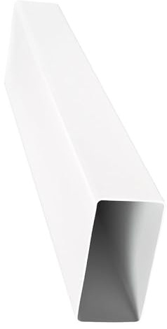 VENTS PLASTIVENT - Canale piatto da 60 x 204 mm, tubo di ventilazione in PVC, lunghezza 0,5 m, tubo piatto, sistema rettangolare a canali piatti, 60 x 204 mm/50 cm