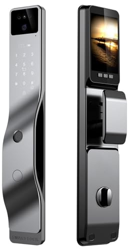 Smart Lock Con Fotocamera Serratura Biometrica Con Ingresso Senza Chiave, Serrature Intelligenti Per Porta 3d Face Smart Door Lock Con Monitor Telecamera Di Sicurezza(no lock)