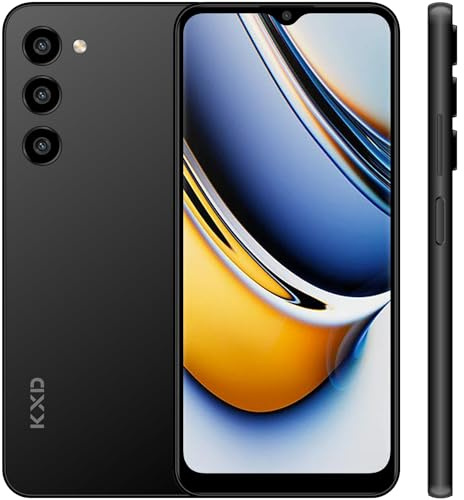 KXD A09 Handy Ohne Vertrag Günstig 8GB+128GB/256GB Erweiterbar Android 12 Octa-Core 6,56 HD+ Smartphone Ohne Vertrag,13MP+8MP Kamera 4000mAh, Fingerprint,Face ID,4G Simlockfreie Handys
