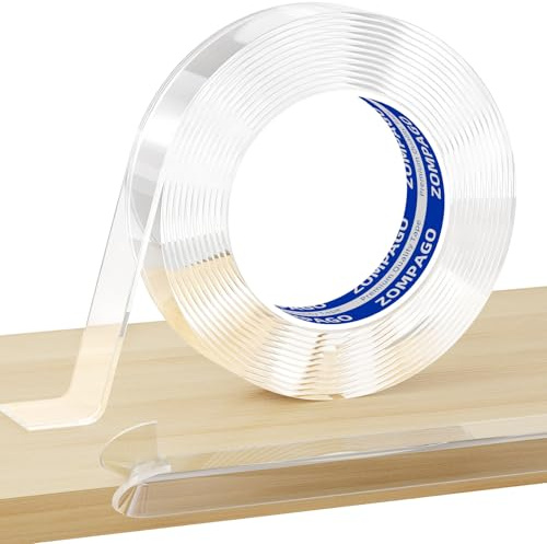 ZOMPAGO Striscia protettiva trasparente per bordi, 3 cm x 3 m, nastro adesivo protettivo per bordi taglienti, per armadietti, porte, scrivanie, tavoli in vetro, mobili, letto, piano di lavoro della