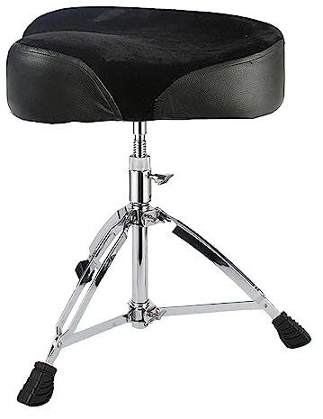 AONYAYBM Trommelhocker, Trommelhocker, Höhenverstellbar, mit Schwamm Gepolstert, Weich, Universal-Trommelhocker aus Aluminiumlegierung für Schlagzeuger, Percussion, Keyboard,(Schwarz)
