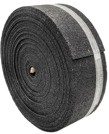 MISTERKANISTER - Gummigranulat-Rolle, Terrassenpads, Unterleger aus Gummigranulat, Bautenschutzmatte, Terrassen-Pads Rolle, Legars Beteiligtes Profil, Antirutsch Gummi, Dämmstreifen - 10.000x60x6mm