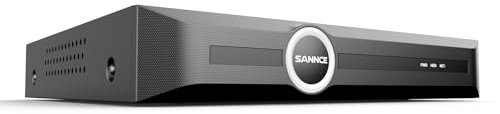 SANNCE NVR PoE 6MP 8CH, Enregistreur Vidéo Réseau pour Enregistrement de Surveillance 24/7 8 Canaux, Compatible avec Caméras IP 6MP/5MP/4MP/1080P, Détection des Humains/Véhicules, sans Disque Dur
