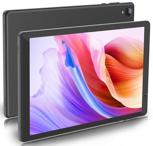 PRITOM 10 inch Tablet, Android 14 tablet, 32GB ROM, 6000Mah, Expand to 1024GB, Quad Core Processor, 10 inch Tablet, Android Tablets HD IPS Screen, Camera, Wi-Fi, Bluetooth, Tablet PC(Gray)