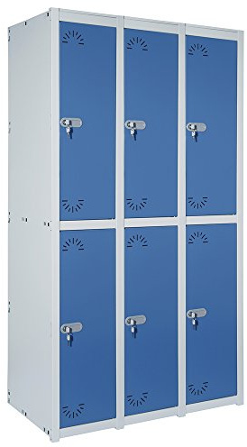 Taquilla metálica 2 Puertas. Módulo de 3 cuerpos. Med.: 1800x930x520 mm. Desmontado