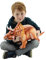 Sweety Toys 10844 Plüsch Dinosaurier 62 cm braun Triceratops -Dreihorngesicht -