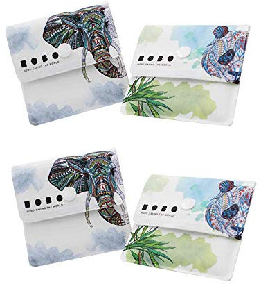 4Pcs Environmental Portable Ashtray Reusable Ash Pouch Fireproof Mini Ashtray for Travel or Daily Use