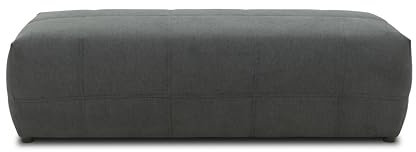 DOMO. collection Polsterhocker Brandon, Sitzhocker, Fußhocker, Hocker 150 x 60 x 40 cm, dunkelgrau