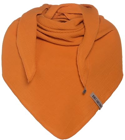 Knit Factory - Liv Trekantssjal - Rust - 190x85 cm