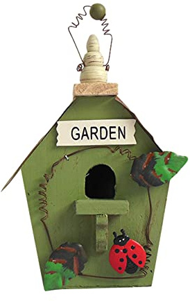 BYNYXI Nichoir Oiseaux en Bois, Nichoir pour Oiseaux Suspendu Exterieur Maison Nid Oiseau Sauvage Exterieur Maison pour Petits Oiseaux Nid pour Oiseaux Moineau Décoration Jardin Terrasse Balcon