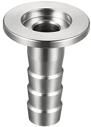 M METERXITY Klemme Rohr Adapter - 1/2 AD Edelstahl Rohr Widerhaken Leitung Fitting Anwendung für Rohr Anschluss(1.181 Flansch)