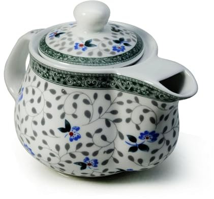 Yxhupot Théière 500 ml en porcelaine bleue et blanche avec infuseur en acier inoxydable pour thé Kungfu classique