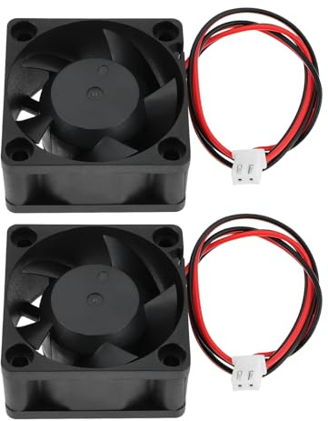 VGOL 2 Pezzi DC 12V Brushless 2-Pin Ventola 40x40x20mm Ventola di Raffreddamento Cuscinetto Ventola di Raffreddamento per Computer Raffreddamento CPU Stampanti 3D E Laser Nero