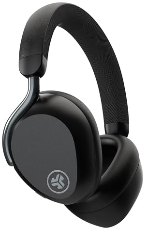 JLab Epic Lux Lab Edition aktiva brusreducerande hörlurar – trådlösa ANC-hörlurar över örat med mikrofon, 90+ H Playtime hopfällbara Bluetooth-hörlurar med multipoint och Hi-Res-ljud, svart
