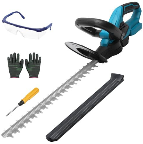 Taille Haies électriques Coupe Bordure sans Fil Cisailles à arbustes Cisaille à Gazon Compatible avec Makita 18V, 51 cm / 20 inch Cisaille Sculpte-Haie et Taille-Herbes Lames (sans Batterie)