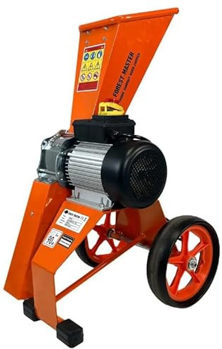 FM4DDE-MUL Elektrischer 4PS Kompakt-Gartenhäcksler, Holzhäcksler & Mulcher – Zerkleinert Äste bis 50 mm – Verstellbarer Auswurf – Patentiertes Leichtbau-Design (Mulcher + Chipper-Auswurf)