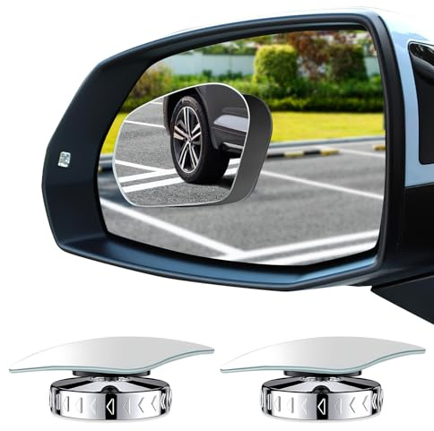 Shyllin 2 Espejos Gran Angular para Espejo Retrovisor Coche – Accesorios para Coche Universales para Eliminar los Ángulos Muertos, Aptos para Todo Tipo de Vehículos, Camiones y SUVs