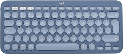 Logitech K380 Multi-Device Bluetooth Tastatur für Mac, Kompatibel mit macOS, iOS, iPadOS, US QWERTY - Blau