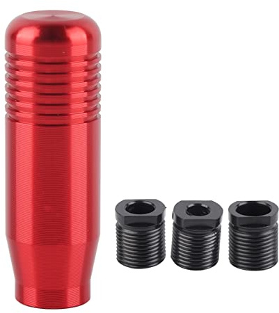 Akozon Knob de Cambio de Marchas, Alerón de Aleación de Aluminio, Diseño Ergonómico, 8.5cm, Compatible con, Estilo Moderno y Elegante(Rojo)