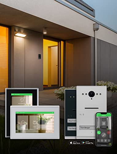 Schneider Electric Ritto RGE2094150 - Videoportero con aplicación TwinBus IP (Monitor HD de 7 Pulgadas, 1 casa Familiar, tecnología de 2 Cables, Empotrado, Color Gris Antracita)