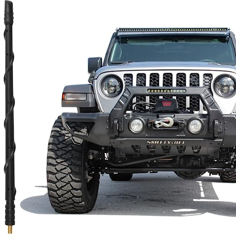 KSaAuto 13 Inch Antenna Compatible with 2007-2026 Jeep Wrangler Gladiator, Accessories Jeep Sahara Rubicon Sport Willys 4xe Mojave JL JK JLU JKU JT Car Radio Antenna Replacement