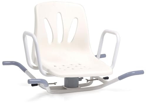 Asiento Giratorio 360º para Bañera. Asiento Giratorio Bañera Personas Mayores y Personas con Movilidad Reducida. Asiento para Bañera de Acero Inoxidable Sin Obras 4 Posiciones.