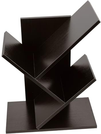 Tofficu Space-saving Vinyl Record Rack Desktop Bookshelf Tree Shape Bookshelf Desk Storage