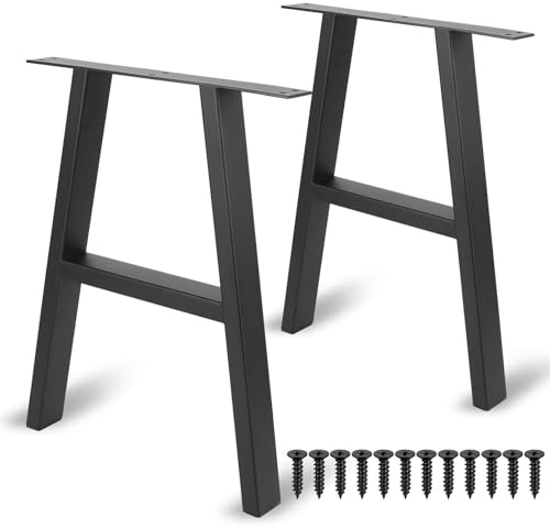YITYDaMai 2 PcsPatas para Mesas 40 cm Alto x 30,5 cm Ancho, Patas Mesa Comedor, Pata Mesa Metalica en Forma de A, Patas para Escritorio Banco, Barra de Desayuno, con Tornillos