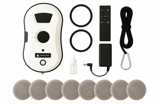 Genérico Robot Limpiacristales 3 en 1 con Spray Automático – 5600 Pa de Potencia, Control por App y Mando, 4 Modos de Limpieza, Sistema de Seguridad Anti-caídas, 8 paños de Microfibra Gratis.