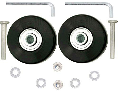 ORO Valise Roues de Rechange 1 Paire de Roulettes de Rechange Pour Bagages, Extérieur Inline Skate Ou Roller 50 * 18mm 45 * 18mm 80 * 24mm (50x18mm Noir)