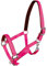 York Pferde Halfter Fluo weich unterlegt Stallhalfter Weidehalfter Reithalfter (Full, rosa)
