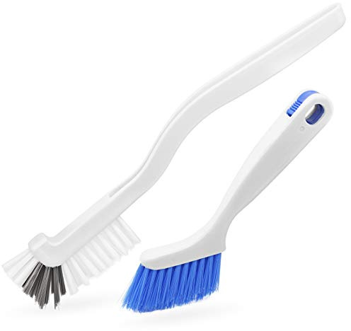 SHUNWEI 2 Pcs Cleaning Brush Small Scrub Brush for Cleaning Sink Bathroom Kitchen Edge Corner Grout Household Use with Handle