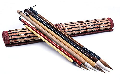 CENPEK 6-teiliges Set ausgezeichneter chinesischer Kalligraphie-Pinsel, Kanji, japanischer Sumi-Zeichenpinsel