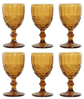 Home ESPRIT Lot de 6 verres ambrés en verre 240 ml